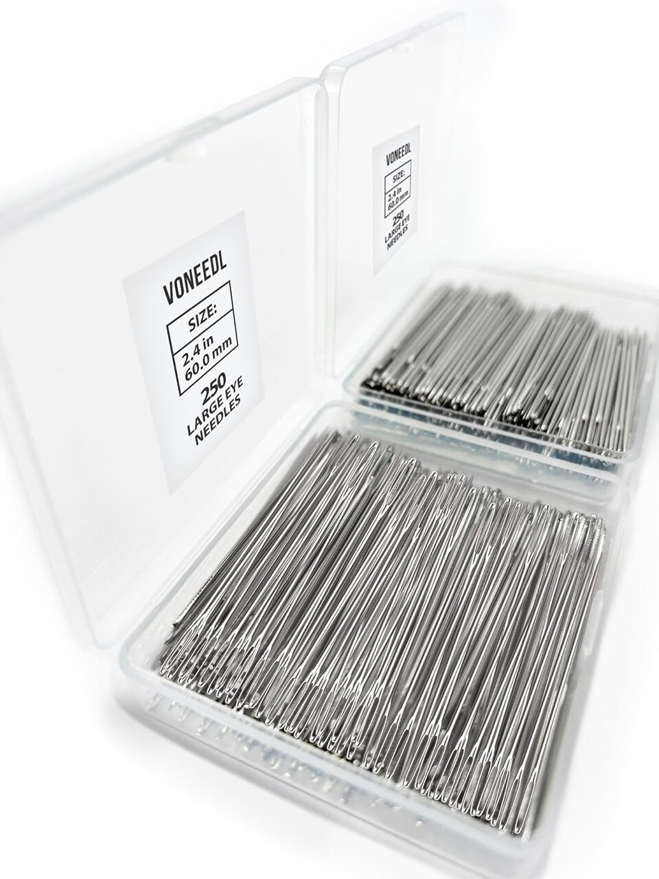 500PCS Large Eye Heavy Duty Sewing Needles – 2.4" Embroidery & Quilting Needles